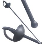 Epee rapiere polypropylene fleuret entrainement sabre epee entrainement arme estoc escrime