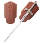 Epee templier chevalier replique acier et plaque