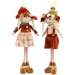 Epouvantail debout leafy tissu 13x10x60cm