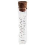 Eprouvette verre liege bapteme feuillage 10cm Eprouvette verre liege bapteme feuillage 10cm