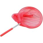 Epuisette t�lescopique pour aquarium, filet pour enfants, jouet de p�che stable, papillon, insecte (rouge) ...