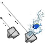 Epuisette t�lescopique aquarium - manche long maille fine