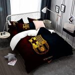Equipe de football fc barcelona housse de couette l�g�re en microfibre housse de couette douce ensemble ...
