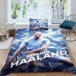 Erling haaland - england football star parure de lit en coton fabriqu��e england football star simple ...