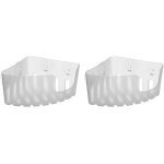 Ershi - 4520302 etagre d'angle a ventouses plastique glace 20 x 20 x 11 cm (lot de 2)[302]