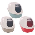 Ershi - flamingo maison de toilette pour chat kato xxl 66l - maison de toilette chat ferme, caisse chat ...