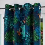 Ershi - rideau a oeillets 135x250 cm amazonie bleu[572]