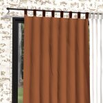 Ershi - rideau a pattes en microfibre lave 135x250 cm boheme terra[652]