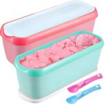 Eryi - lot de 2 bac a glace maison, rcipients a glace de 1, 5 litre, avec 2 cuillres a glace, rcipients ...