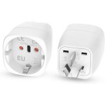 Eryi - 2 x adaptateur australie, adaptateur de voyage allemagne vers australie, type i australia travel ...