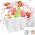 Eryi - moule glace, moule a glace batonnet silicone sans bpa, 6 moules glaces sorbet a l eau diy, rutilisable ...