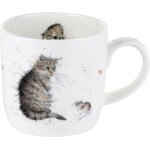 Eryi - tasse de chat unique wrendale by royal worcester avec design de chat et souris