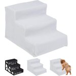 Escalier a 3 marches, pour petits / gros chiens, atteindre canap� / lit, rev�tement en tissu, 30x35x45 ...