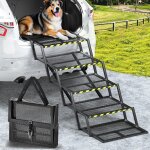 Escalier pour chien extra large pour voiture, rampe pliable pour grands chiens avec surface antid�rapante ...