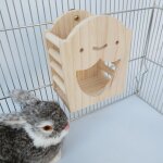 Etag�re pliante en bois pour lapin, bol d'alimentation en forme de dessin anim� pour animal domestique, ...