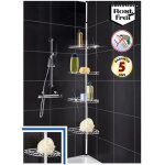 Etagre d'angle de douche - inox - h. 56 / 275 cm