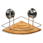 Etag�re d'angle � ventouse salle de bain