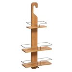 Etagre de douche en bambou natureo - l. 30 x h. 70 cm - marron