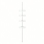 Etagre douche sans perage  4 niveaux, 85 - 305 cm, rangement salle de bain tlescopique, etagre angle, ...