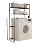 Etag�re de machine � laver � double couche - solution de rangement gain de place pour salle de bain