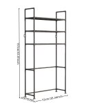 Etag�re de rangement noire � 3 niveaux pour machine � laver - organisateur gain de place