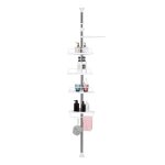 Etag�re salle de bain / douche, vasagle, r�glable, acier, 4 �tag�res, suspension, 95 - 300 cm