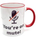 Vous etes en mode muet ! tasse imprim�e double face 11oz (noir) - rouge