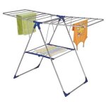 Etendoir ? linge amovible 18m en acier blanc
