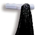 Etendoir ? linge & porte v?tements 6 fils 21m inox blanc