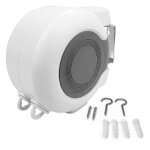 Etendoir � linge r�tractable double corde de 13 m - support mural robuste pour int�rieur / ext�rieur ...