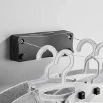 Etendoir � linge r�tractable pour int�rieur(noir) , corde � linge r�tractable 5. 2m , acier inoxydable ...