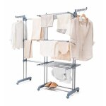 Etendoir pliant vertical extensible avec roues dolver xl innovagoods 30 barres fil a linge - tancarville ...
