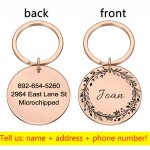 Etiquettes d'identification personnalises pour chien, chat, chiot, animaux de compagnie, nom, numro, ...