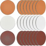 Etiquettes rondes en cuir pu vierges, sans trous, 40 mm, 60 pi�ces