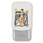 Etui pour 3 cigares st dupont picasso blanc et chrome