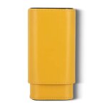 Etui jaune rigide pour 3 cigares