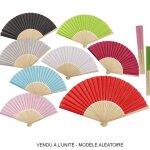 Eventail couleur en bambou 21cm