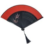 Eventail d�coratif et utilitaire rouge et noir