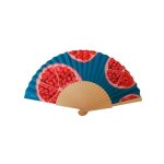 Eventail original  grenades . eventail en bois moderne et amusant. eventail bleu et rouge. dimensions: ...