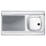 Evier inox a poser 1 cuve et 1 egouttoir - 80 x 60 cm franke