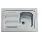 Evier a poser - inox 90 x 60 cm - 1 cuve et 1 egouttoir franke