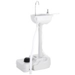 Evier � main portable jardin ext�rieur camping voyager avec porte - serviette r�servoir d'eau 17l pompe ...