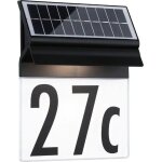 Ext solaire applique numéro de maison 0, 2w 18lm 3000k ip44 anthracite Ext solaire applique numéro de maison 0, 2w 18lm 3000k ip44 anthracite