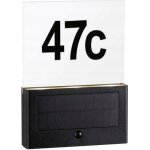 Ext solaire applique num�ro de maison neda 1w 50lm 2200k d�tect mouv ip44