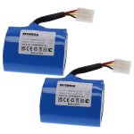 Extensilo 2x batteries compatible avec neato xv - 15, xv - 21, xv - 14 aspirateur (4400mah, 7, 4v, li ...