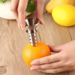 Extracteur de jus de citron en acier inoxydable 304, outils de perage manuel pour la maison, petit presse ...