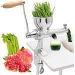 Extracteur de jus manuel d'herbe de bl, presse - agrumes acier inoxydable pour fruits et lgumes, ventouse ...