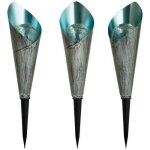 Ezsolar lot de 3 bornes solaire design - h 26 x � 7, 5 cm