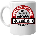 F�licitations pour avoir le petit ami de tous les temps ? tasse a caf� mignonne pour anniversaire, saint ...