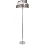 Lampadaire colonia chrome / argent - blanc 1xe27 (153x40x40cm)
